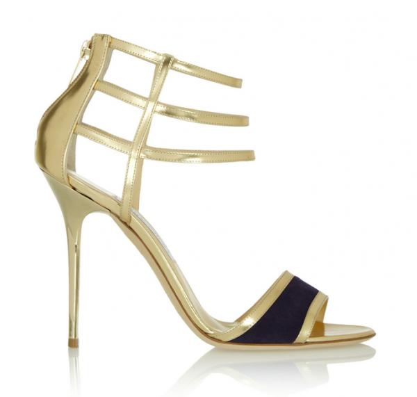 Jimmy Choo Tolka Metallic Leather Sandal